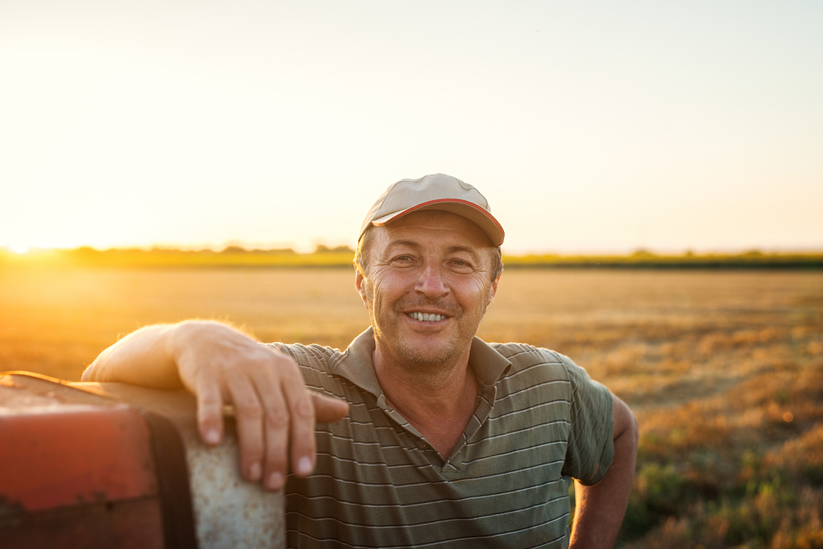 Man on a farm